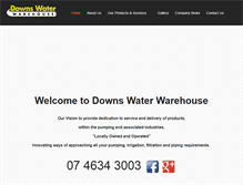 Tablet Screenshot of downswater.com.au